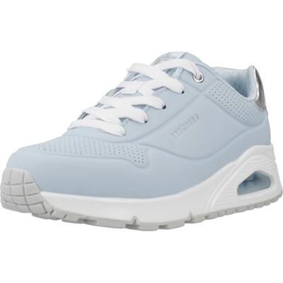 Skechers Bottes d'hiver unisexe Uno Automne AirWinter pour enfants, Bleu clair/argenté., 12 UK Child Skechers Bottes d'hiver unisexe Uno Automne AirWinter pour enfants, Bleu clair/argenté., 12 UK Child