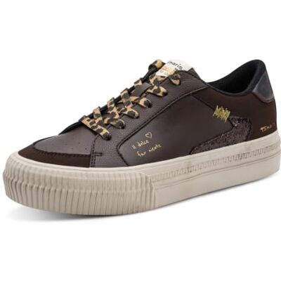 Tamaris Baskets basses plates pour femme, marron (mocca), 41 Tamaris Baskets basses plates pour femme, marron (mocca), 41