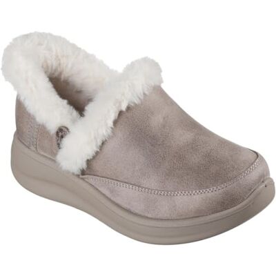 Skechers Chaussons pour femme Cozy Escape-Hands Free Slip-ins, Fausse fourrure Performtex taupe, 39 EU Skechers Chaussons pour femme Cozy Escape-Hands Free Slip-ins, Fausse fourrure Performtex taupe, 39 EU
