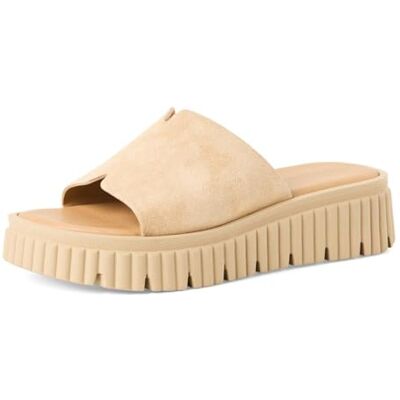 Tamaris 1-27216-44 Mules en daim beige pour femme, 41 EU Tamaris 1-27216-44 Mules en daim beige pour femme, 41 EU