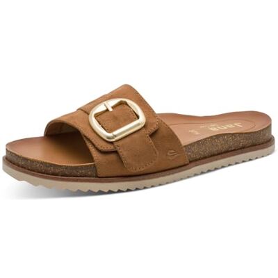 Jana Mule Plateforme plate MultiAdj+végétalien pour femme, cognac, 42 EU Jana Mule Plateforme plate MultiAdj+végétalien pour femme, cognac, 42 EU
