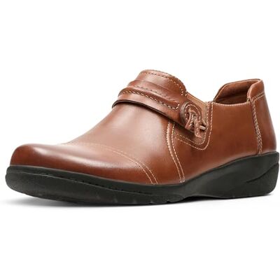 Clarks 26129952, Mocassins à Enfiler Femme, Cuir Brun Foncé, 39.5 EU large Clarks 26129952, Mocassins à Enfiler Femme, Cuir Brun Foncé, 39.5 EU large