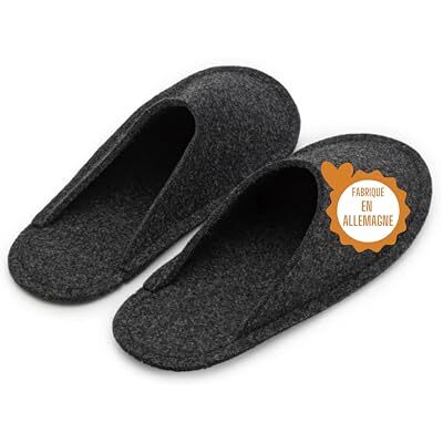 Pantoffelmann Chaussons invités Pantoufles Pliables en Feutre Unisexe Hommes Femmes invités Chaussons m./o. Semelle ABS en 3 Tailles, Gris, 44/47 EU Pantoffelmann Chaussons invités Pantoufles Pliables en Feutre Unisexe Hommes Femmes invités Chaussons m./o. Semelle ABS en 3 Tailles, Gris, 44/47 EU