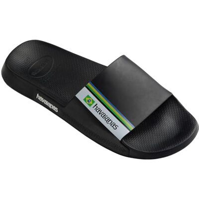 Havaianas Slide Brasil, Sandale Mixte Adulte, Noir, 37/38 EU Havaianas Slide Brasil, Sandale Mixte Adulte, Noir, 37/38 EU