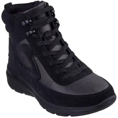 Skechers Bottines Glacial Ultra Wanderlust pour femme, Textile daim noir, 42 EU Skechers Bottines Glacial Ultra Wanderlust pour femme, Textile daim noir, 42 EU