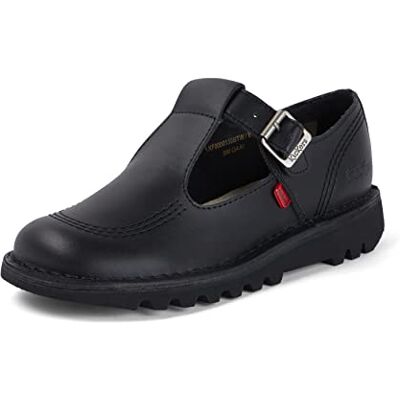 Kickers Chaussures d'école Kick T Bar en cuir noir pour femme Look intelligent au quotidien Coupe confortable au quotidien, rembourrées pour une utilisation toute la journée, Noir, 37 EU Kickers Chaussures d'école Kick T Bar en cuir noir pour femme Look intelligent au quotidien Coupe confortable au quotidien, rembourrées pour une utilisation toute la journée, Noir, 37 EU