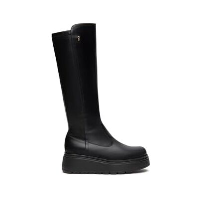Ahead I514902D Bottes pour femme en cuir lisse et matériau technique, Noir , 36 EU Ahead I514902D Bottes pour femme en cuir lisse et matériau technique, Noir , 36 EU