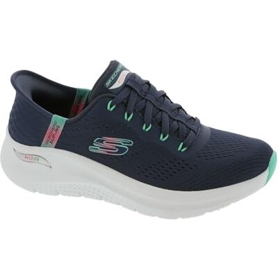 Skechers Baskets Arch Fit 2.0 Easy Chic pour femme, Bleu marine maille turquoise, 39 EU Skechers Baskets Arch Fit 2.0 Easy Chic pour femme, Bleu marine maille turquoise, 39 EU