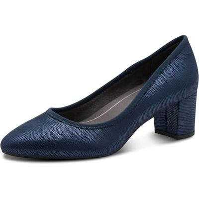Jana Escarpins Vegan 8-22461-46 pour femme, bleu marine, métallisé, 41 EU Jana Escarpins Vegan 8-22461-46 pour femme, bleu marine, métallisé, 41 EU
