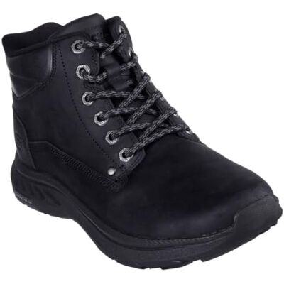 Skechers BBK 205333 Bottes à lacets en cuir et synthétique pour homme Noir Taille 42 Skechers BBK 205333 Bottes à lacets en cuir et synthétique pour homme Noir Taille 42