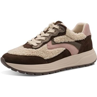 Tamaris Chaussures plates à lacets pour femme, Mocca Rose, 38 EU Tamaris Chaussures plates à lacets pour femme, Mocca Rose, 38 EU