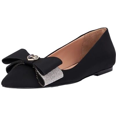Love Moschino Ja11011g1lim0000 Ballerine Femme, Noir, 37 EU Love Moschino Ja11011g1lim0000 Ballerine Femme, Noir, 37 EU