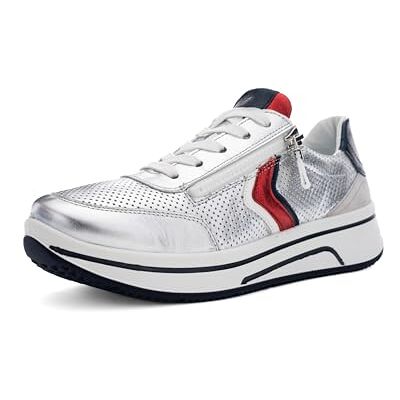 ARA Baskets Sapporo pour femme, Argent Flamme Blanc Night Pebble, 39 EU Weit ARA Baskets Sapporo pour femme, Argent Flamme Blanc Night Pebble, 39 EU Weit