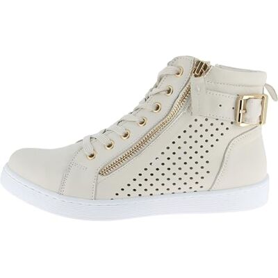 Andrea Conti Da-High Top Baskets pour femme Blanc crème Taille 42 EU Andrea Conti Da-High Top Baskets pour femme Blanc crème Taille 42 EU