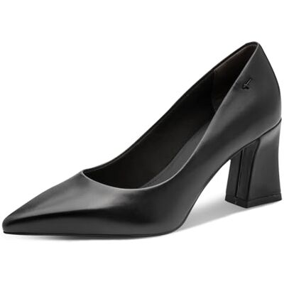 Tamaris Escarpins en cuir pour femme, Cuir noir, 39 EU Tamaris Escarpins en cuir pour femme, Cuir noir, 39 EU