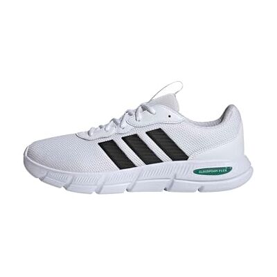 adidas Homme Cloudfoam Flex Laces Shoes, Ftwr White/Core Black/Court Green, 45 1/3 EU adidas Homme Cloudfoam Flex Laces Shoes, Ftwr White/Core Black/Court Green, 45 1/3 EU
