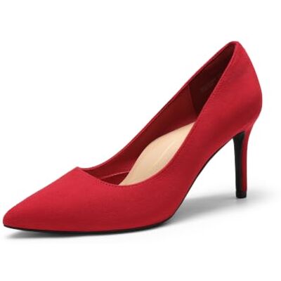 DREAM PAIRS Chaussures habillées à talons hauts à bout pointu pour femmes Escarpins confortables à enfiler à bout fermé pour mariage, travail, bureau DREAM PAIRS Chaussures habillées à talons hauts à bout pointu pour femmes Escarpins confortables à enfiler à bout fermé pour mariage, travail, bureau