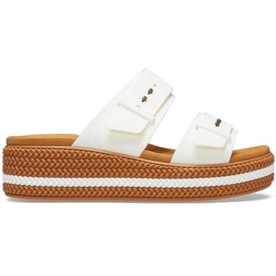 Crocs Brooklyn Woven Buckle, Plate-forme Femme, Chalk, 41/42 EU Crocs Brooklyn Woven Buckle, Plate-forme Femme, Chalk, 41/42 EU