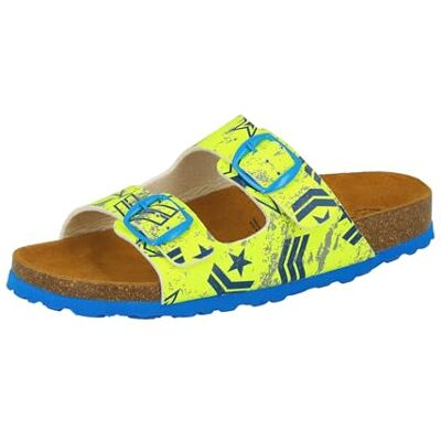 Lico Mules Bioline pour garçon, Jaune fluo, bleu., 31 EU Lico Mules Bioline pour garçon, Jaune fluo, bleu., 31 EU