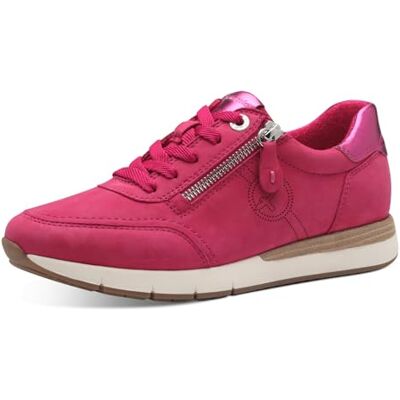 Tamaris Comfort Baskets plates à lacets pour femme avec fermeture éclair, fuchsia, 37 EU Tamaris Comfort Baskets plates à lacets pour femme avec fermeture éclair, fuchsia, 37 EU