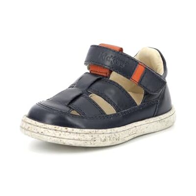 Kickers Mixte Enfant Tractus Sandale, Bleu Marine Rouge, 21 EU Kickers Mixte Enfant Tractus Sandale, Bleu Marine Rouge, 21 EU
