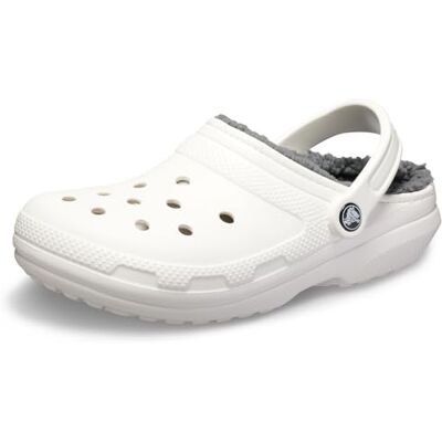 Crocs Klassieke belijnde verstopping 38-39 EU White/Grey Crocs Klassieke belijnde verstopping 38-39 EU White/Grey