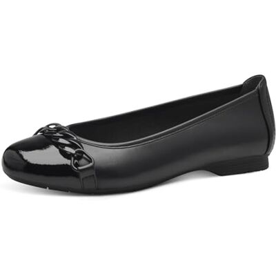 Jana Ballerines pour femme avec embout végétalien, Noir, 37 EU Jana Ballerines pour femme avec embout végétalien, Noir, 37 EU