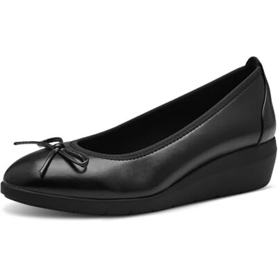 Jana Ballerines à talon compensé pour femme végétalien, Noir, 37 EU Jana Ballerines à talon compensé pour femme végétalien, Noir, 37 EU
