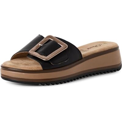 s.Oliver Damen Pantolette mit Keilabsatz, schwarz(BLACK NAPPA), 39 s.Oliver Damen Pantolette mit Keilabsatz, schwarz(BLACK NAPPA), 39