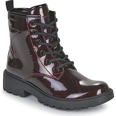 Geox Fille J Casey Girl Bateau à Cheville, Dk Burgundy Black, 40 EU Geox Fille J Casey Girl Bateau à Cheville, Dk Burgundy Black, 40 EU