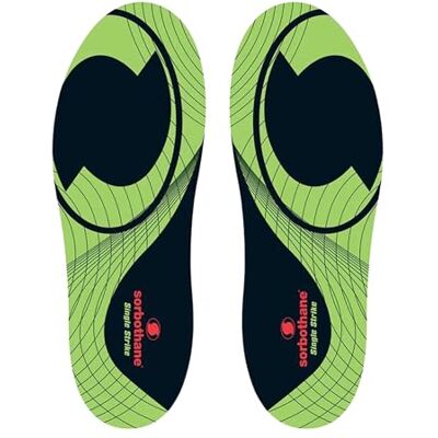 Sorbothane Single Strike Semelles 42-43 pour homme et femme Antibactériennes Absorption des chocs et soutien du talon Vert Sorbothane Single Strike Semelles 42-43 pour homme et femme Antibactériennes Absorption des chocs et soutien du talon Vert