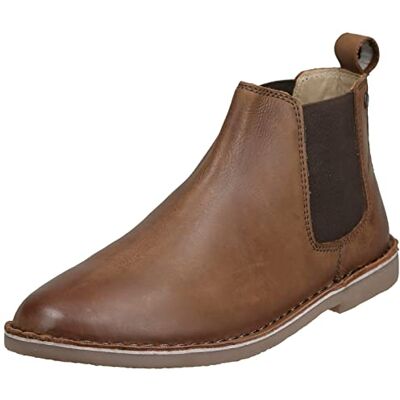 JACK & JONES JACK&JONES Bottes Chelsea en Cuir Jfwbravo, Bottines Homme, Marron/Pierre, 44 EU JACK & JONES JACK&JONES Bottes Chelsea en Cuir Jfwbravo, Bottines Homme, Marron/Pierre, 44 EU