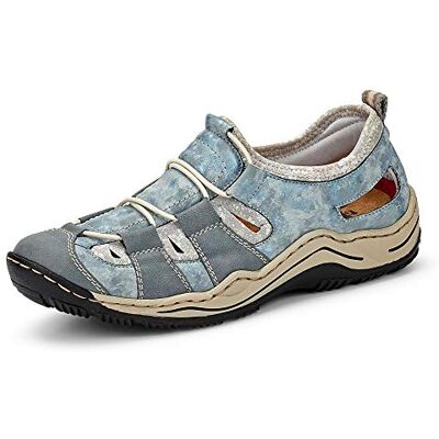 Rieker Baskets basses L0539 pour femme, semelle lâche, bleu, 37 EU Rieker Baskets basses L0539 pour femme, semelle lâche, bleu, 37 EU