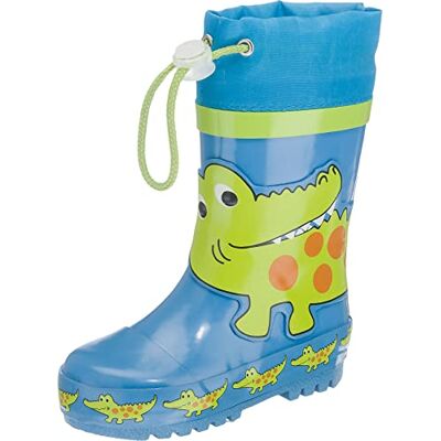Playshoes Botte de Pluie avec Cordon de Serrage Crocodile Bottes en Caoutchouc NaturelMixte enfant Playshoes Botte de Pluie avec Cordon de Serrage Crocodile Bottes en Caoutchouc NaturelMixte enfant