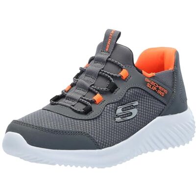 Skechers Bounder Brisk-Burst Baskets Enfants et adolescents, Charcoal Black Synthetic Textile Black Tr, 28.5 EU Skechers Bounder Brisk-Burst Baskets Enfants et adolescents, Charcoal Black Synthetic Textile Black Tr, 28.5 EU