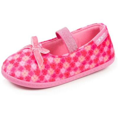Isotoner Chaussons ballerines fille UE fleurs roses Isotoner Chaussons ballerines fille UE fleurs roses