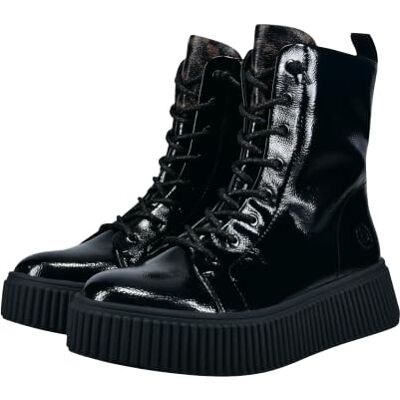 bugatti Femme Bottes mi-hautes Noir/imprimé animal Taille 40 bugatti Femme Bottes mi-hautes Noir/imprimé animal Taille 40