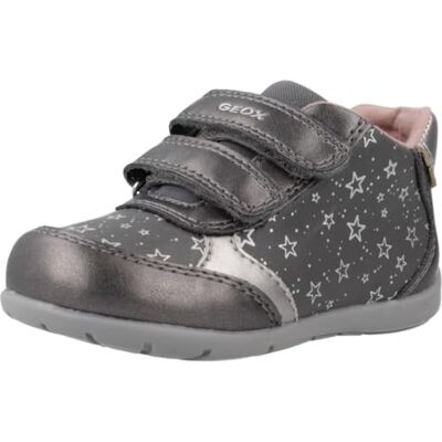 Geox B Elthan Girl B Premiers pas pour bébé fille, gris, 19 EU Geox B Elthan Girl B Premiers pas pour bébé fille, gris, 19 EU