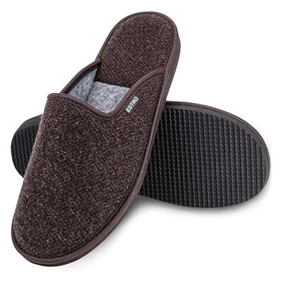 ESTRO Chausson Homme Pantoufles Hommes Pantoufle Homme Mules Chaussons pour Hommes F17 (Marron, 41) ESTRO Chausson Homme Pantoufles Hommes Pantoufle Homme Mules Chaussons pour Hommes F17 (Marron, 41)