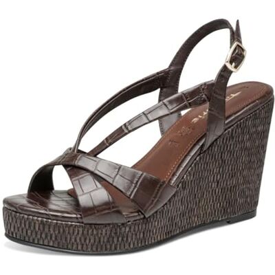 Tamaris Sandales à talons pour femme 1-28381-46 Mocca Croco, 37 EU Tamaris Sandales à talons pour femme 1-28381-46 Mocca Croco, 37 EU