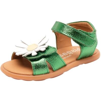 Bisgaard Sko A/S. Barefoot OYA Sandale, vert métallisé, largeur 30 EU Bisgaard Sko A/S. Barefoot OYA Sandale, vert métallisé, largeur 30 EU