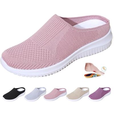 ZPLMIDE Pantoufles orthopédiques pour femmes, sandales décontractées en maille pour femme, sabots légers et respirants à plateforme à enfiler, rose, 41 EU ZPLMIDE Pantoufles orthopédiques pour femmes, sandales décontractées en maille pour femme, sabots légers et respirants à plateforme à enfiler, rose, 41 EU
