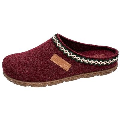Fischer Markenschuh Fischer Pantoufles en feutre pour femme, Bordeaux, 41 EU Fischer Markenschuh Fischer Pantoufles en feutre pour femme, Bordeaux, 41 EU