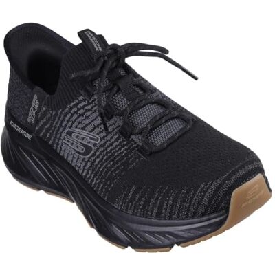 Skechers Edgeride Raygo Baskets à enfiler mains libres pour homme, Bordure en tricot noir, 48.5 EU Skechers Edgeride Raygo Baskets à enfiler mains libres pour homme, Bordure en tricot noir, 48.5 EU