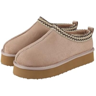DKJAHSEK Pantoufles d'hiver chaudes à semelle épaisse pour femme – Bottes de neige courtes en peluche pour l'extérieur et l'intérieur – Pour une utilisation en intérieur et en extérieur (abricot, 38) DKJAHSEK Pantoufles d'hiver chaudes à semelle épaisse pour femme – Bottes de neige courtes en peluche pour l'extérieur et l'intérieur – Pour une utilisation en intérieur et en extérieur (abricot, 38)