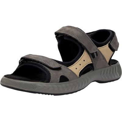 ARA Sandales de sport Avio pour femme, Gris Panna Noir, 38 EU ARA Sandales de sport Avio pour femme, Gris Panna Noir, 38 EU