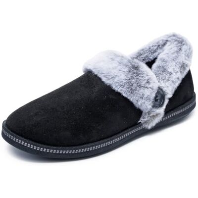 Skechers Cozy Campfire – Team Toasty, chaussons bas pour femme, Fausse fourrure en microfibre noire, 37 EU Skechers Cozy Campfire – Team Toasty, chaussons bas pour femme, Fausse fourrure en microfibre noire, 37 EU