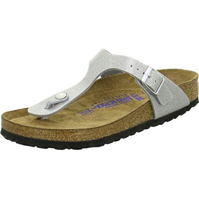 Birkenstock Gizeh Birko-Flor, Sandales Unisexe Adulte, argent, 39 EU Birkenstock Gizeh Birko-Flor, Sandales Unisexe Adulte, argent, 39 EU