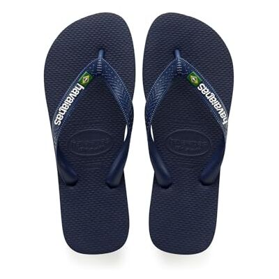 Havaianas Brasil Logo Mixte Tongs, BLEU NAVAL, 47/48 EU Havaianas Brasil Logo Mixte Tongs, BLEU NAVAL, 47/48 EU
