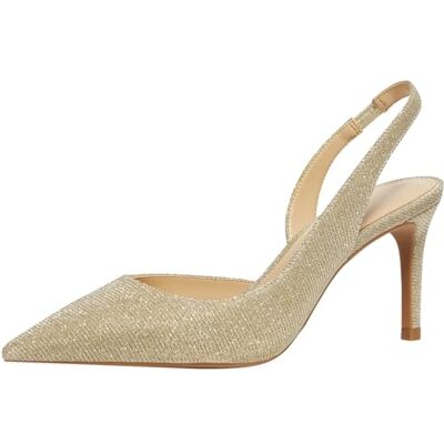 Michael Kors Alina Flex Sling Pump, Chaussure à Talons Femme, Pales dorées, 41 EU Michael Kors Alina Flex Sling Pump, Chaussure à Talons Femme, Pales dorées, 41 EU